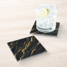 Svart Guld Marmor Elegant Dricksbord Dekoration