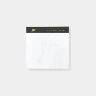 Svart guld- marmor för elegant yrkesmässig post-it block