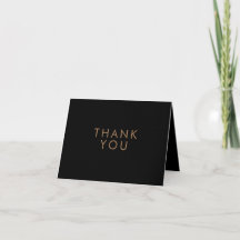 Svart Guld Minimalistisk Personlig Tacksamhetskort