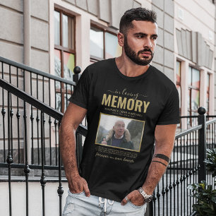 Svart & Guld Minnesfoto T-Shirt