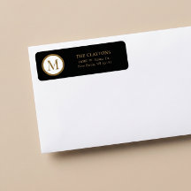 Svart & Guld Mittensigill Monogram