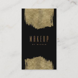 Svart & Guld Modern Glamour Borste Glam Chic Visitkort