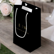 Svart Guld Modern Minimalist Monogram Namn