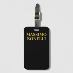 Svart Guld Modern Minimalistisk Elegant Ditt Namn Bagagebricka