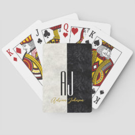 Svart Guld Monogram Casinokort