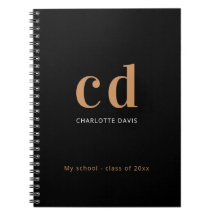 Svart guld monogram initialer namn