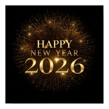svart guld nyårsposter 2026