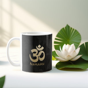 Svart & Guld OM Symbol Yoga Meditations instruktör Kaffemugg