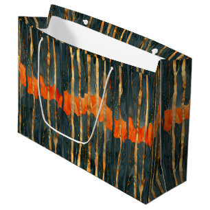 Svart guld orange Art Nouveau-ränder