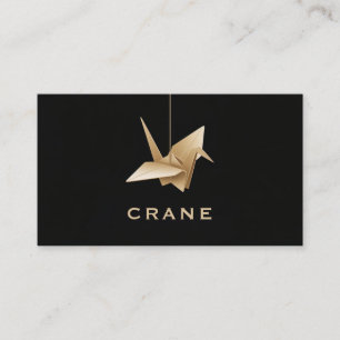 Svart Guld Origami Tran Japansk Elegant Visitkort