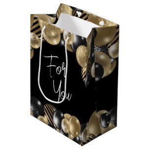 Svart Guld-parting-favoritfack för gäster