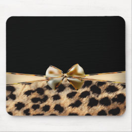 Svart & Guld Pilbow Leopard Gepard Djurtryck Musmatta