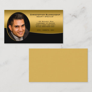 Svart Guld-Professionell, Anpassningsbar Foto QR-k Visitkort