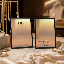 Svart Guld Ram Modern halsband örhängen Visitkort