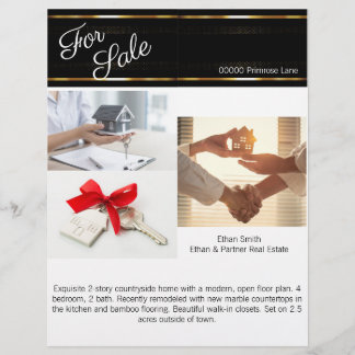 Svart & Guld Real Gods Marknadsföring introduktion Reklamblad