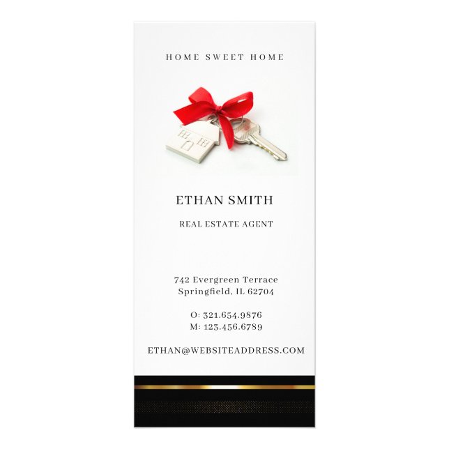 Svart & Guld Real Gods Marknadsföring introduktion Reklamkort (Framsidan)