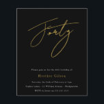 Svart & Guld skriptbudget, 40:e födelsedag Inbjuda<br><div class="desc">Svart & Guld skriptbudget,  40:e födelsedag Inbjudan Se matchande objekt i Niche och Nest Store</div>