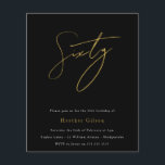 Svart & Guld skriptbudget 60:e födelsedag Inbjudan<br><div class="desc">Svart & Guld skriptbudget 60:e födelsedag Inbjudan Se matchande objekt i Niche och Nest Store</div>