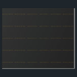 Svart & Guld Söt Minimalistisk Egen Namn Presentpapper<br><div class="desc">Du kan enkelt ändra teckensnitt,  bakgrundsbild och färg,  bokstäver.</div>