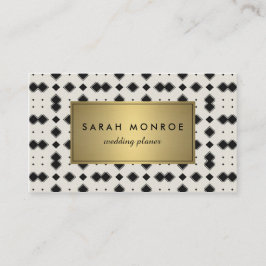 Svart & guld- sparremönster visitkort