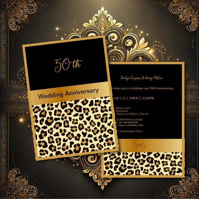 Svart guld stannar vild 50:e bröllop-årsjubileum (Skapare uppladdad)