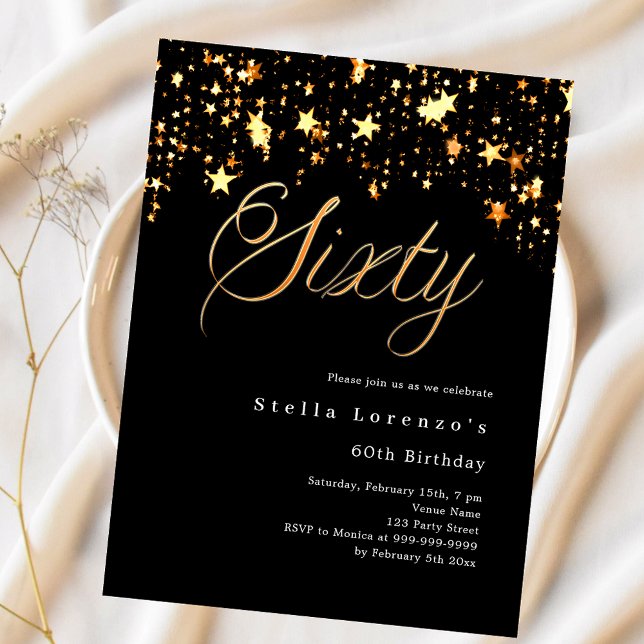 Svart guld stjärnornas budget - 60-årsinbjudan (Skapare uppladdad)