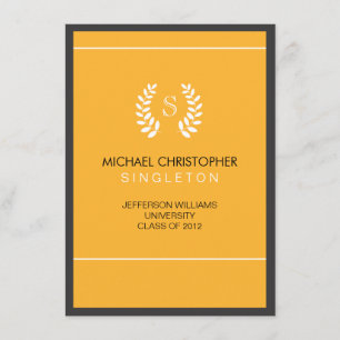 Svart & guld- studentenmeddelande för meddelande