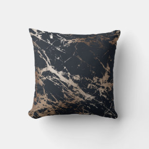 Svart/Guld/Swirl Reversible Pillow Kudde