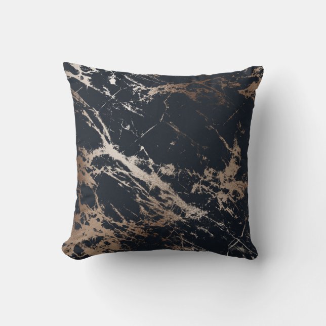 Svart/Guld/Swirl Reversible Pillow Kudde (Framsida)