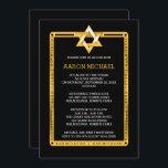 Svart | Guld Tone Star of David Pub Mitzvah Inbjudningar<br><div class="desc">Blanka och elegant svarta och guld-stjärnan av David Pub Mitzvah firande inbjudan. Ursprunglig design skapat av Helgdag Hearts Design (alla höger reserverade). Om du behöver hjälp med att anpassa den här designen för ditt evenemang kan du skicka e-post till oss på info@holidayheartsdesigns.com så att vi kan hjälpa till när det...</div>