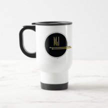Svart Guld Trummis Monogram