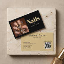 Svart Guld Typografi Foto Nageltekniker Salong