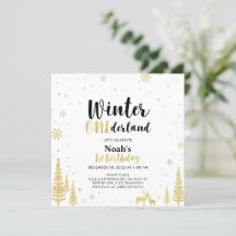 Svart & Guld Vinter Onederland 1:a Första Födelsed
