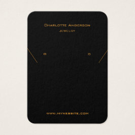 Svart guld-visning för örning av smycken visitkort