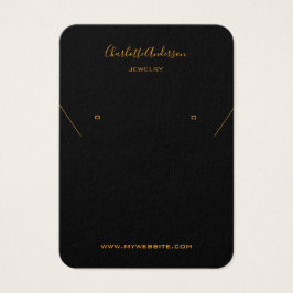 Svart guld-visning för örning av smycken visitkort