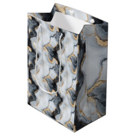 Svart, Guld & Vit Marmor Tryckt Designers Presentp