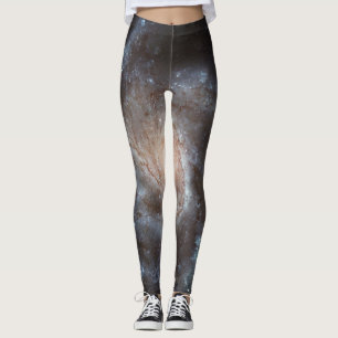 Svart guld- Yogabyxor för galax Leggings