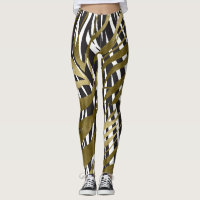 Svart & Guld Zebratryck Safari Chic Glamour