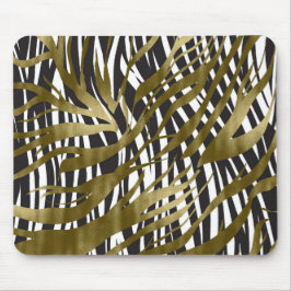 Svart & Guld Zebratryck Safari Chic Glamour Musmatta