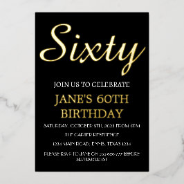 Svart guldfärgad QR-kod för modern 60:e födelsedag