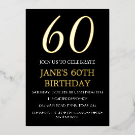 Svart guldfärgad QR-kod för modern 60:e födelsedag