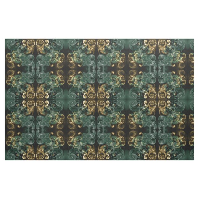 svart guldtyg, färgrik hus textil (Fat Quarter)