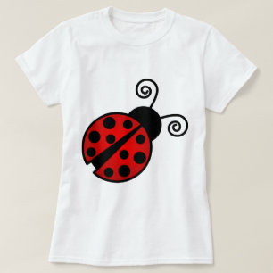 Svart gullig nyckelpiga - som är röd och tee shirt