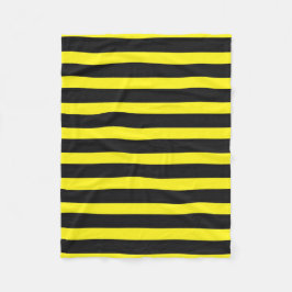 Svart gult Bi-Något liknande randmönster Fleecefilt