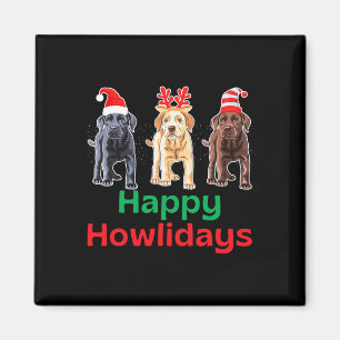 Svart gult chokladchristmas labrador magnet