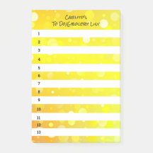 Svart gult Circles Post-it Notes