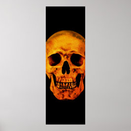 Svart Gult för Skull-popup-bild Poster