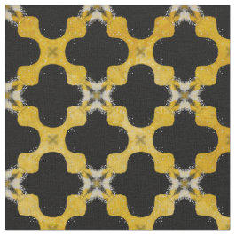 Svart, Gult, Grått Modern Urban Mönster Tyg