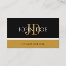 Svart/gult guld för YourProfession Monogram