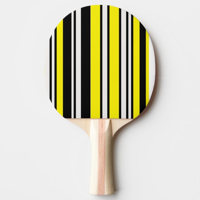 Svart gult rand pingpongpaddla pingisracket (Framsidan)